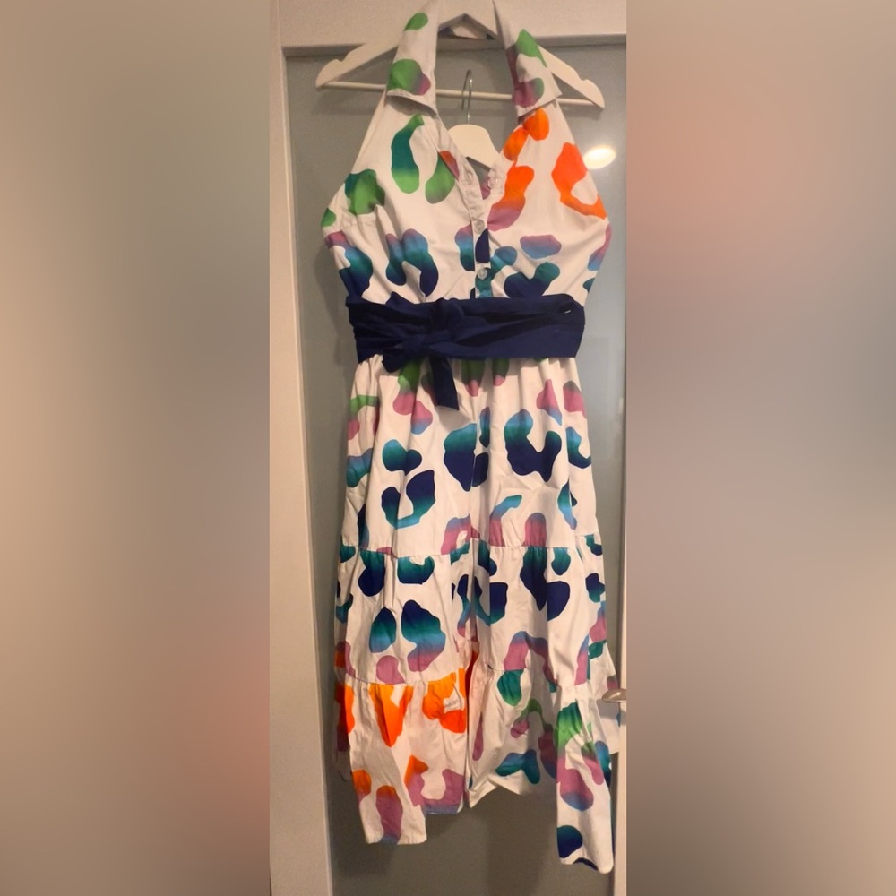 New York & Company Colorful Backless Sundress